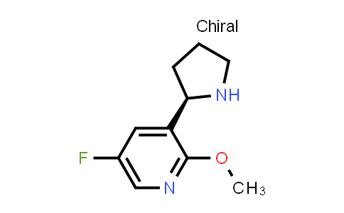 Pyridine, 5-​fluoro-​2-​methoxy-​3-​(2R)​-​2-​pyrrolidinyl-