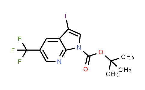 Tert-Butyl 3-iodo-5-(trifluoromethyl)-1H-pyrrolo-[2,3-b]pyridine-1-carboxylate