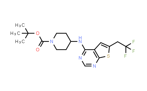 Tert-butyl 4-(6-(2,2,2-trifluoroethyl)thieno[2,3-d]pyrimidin-4-ylamino)piperidine-1-carboxylate