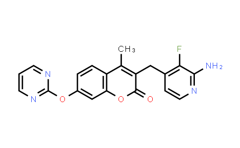 4-Methyl-3-[(3-fluoro-2-aminopyridin-4-yl)methyl]-7-[(pyrimidin-2-yl)oxy]-2-oxo-2H-1-benzopyran