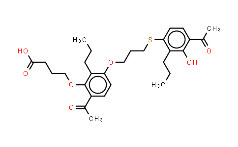 4-[6-乙酰基-3-[3-[(4-乙酰基-3-羟基-2-丙基苯基)硫]丙氧基]-2-丙基苯氧基]丁酸