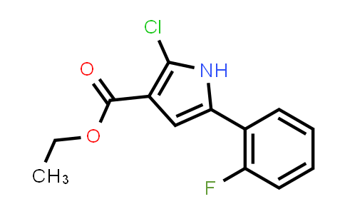 1H-Pyrrole-3-carboxylic acid, 2-chloro-5-(2-fluorophenyl)-, ethyl ester