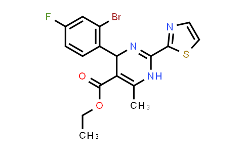 Ethyl 4-(2-bromo-4-fluorophenyl)-6-methyl-2-(thiazol-2-yl)-1,4-dihydropyrimidine-5-carboxylate