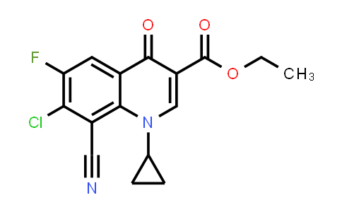 ethyl 7-chloro-8-cyano-1-cyclopropyl-6-fluoro-4-oxo-1,4-dihydroquinoline-3-carboxylate