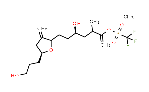 (5R)-5-hydroxy-7-((5S)-5-(3-hydroxypropyl)-3-methylenetetrahydrofuran-2-yl)-3-methylhept-1-en-2-yl trifluoromethanesulfonate