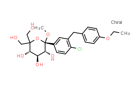 (2S,3R,4S,5S)-2-(4-chloro-3-(4-ethoxybenzyl)phenyl)-6,6-bis(hydroxymethyl)-2-methoxytetrahydro-2H-pyran-3,4,5-triol