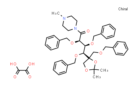 (2R,3S,4S)-2,3,4-tris(benzyloxy)-4-(4-((benzyloxy)methyl)-2,2-dimethyl-1,3-dioxolan-4-yl)-1-(4-methylpiperazin-1-yl)butan-1-one oxalate