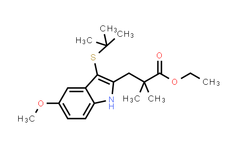 Ethyl 3-(3-(tert-Butylthio)-5-methoxy-1H-indol-2-yl)-2,2-dimethylpropanoate
