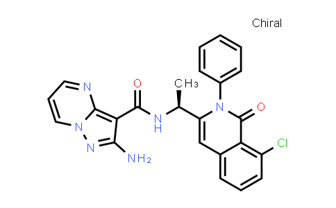 (S)-2-amino-N-(1-(8-chloro-1-oxo-2-phenyl-1,2-dihydroisoquinolin-3-yl)ethyl)pyrazolo[1,5-a]pyrimidine-3-carboxamide