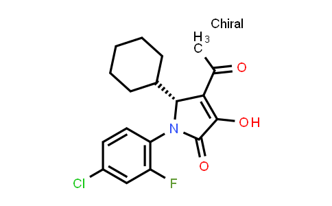 2H-Pyrrol-2-one, 4-acetyl-1-(4-chloro-2-fluorophenyl)-5-cyclohexyl-1,5-dihydro-3-hydroxy-, (5R)-