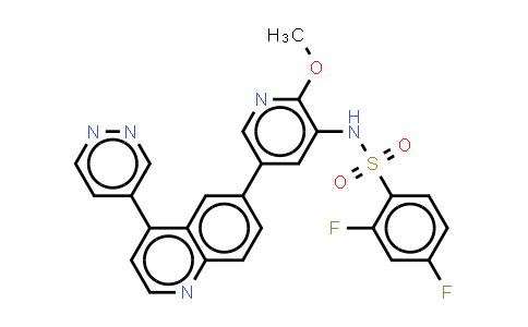 2,4-二氟-N-[2-甲氧基-5-[4-(4-哒嗪基)-6-喹啉基]-3-吡啶基]苯磺酰胺