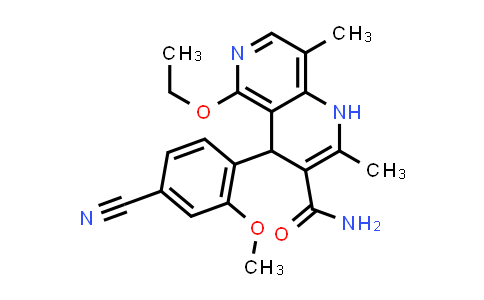 4-(4-Cyano-2-methoxyphenyl)-5-ethoxy-2,8-dimethyl-1,4-dihydro-1,6-naphthyridine-3-carboxamide
