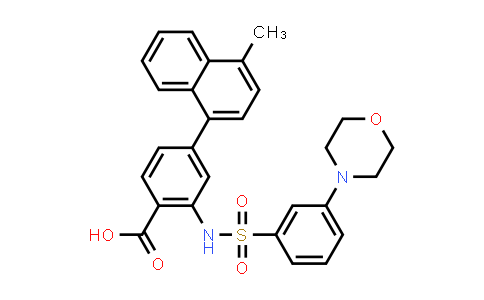 Benzoic acid, 4-(4-methyl-1-naphthalenyl)-2-[[[3-(4-morpholinyl)phenyl]sulfonyl]amino]-