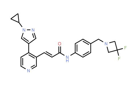 (2E)-3-[4-(1-Cyclopropyl-1H-pyrazol-4-yl)-3-pyridinyl]-N-[4-[(3,3-difluoro-1-azetidinyl)methyl]phenyl]-2-propenamide