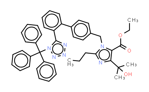 4-(1-羟基-1-甲基乙基)-2-丙基-1-[[2'-[三苯甲基-1H-四唑-5-基][1,1'-联苯]-4-基]甲基]-1H-咪唑-5-甲酸乙酯