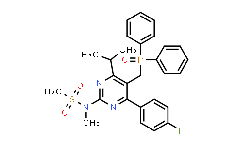 N-[5-(Diphenylphosphinoylmethyl)-4-(4-fluorophenyl)-6-isopropylpyrimidin-2-yl]-N-methylmethanesulfonamide