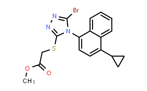 Methyl 2-(5-broMo-4-(4-cyclopropylnaphthalen-1-yl)-4H-1,2,4-triazol-3-ylthio)acetate