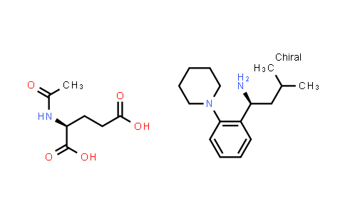 (S)-3-Methyl-1-(2-piperidinophenyl)butylamine N-acetylglutamate salt