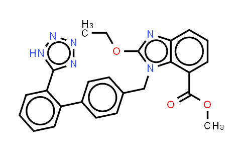 Ethyl-2-ethoxy-1-[[(2'-(1H-tetrazol-5-yl)biphenyl-4-yl)methyl]benzimidazole]-7-carboxylate