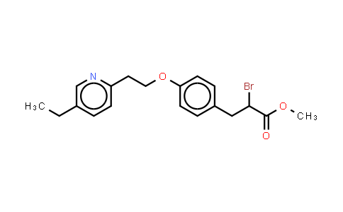 甲基-2-溴代-3-{4-[2-(5-乙基-2-吡啶基)乙氧基]苯基} 丙酸