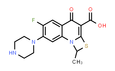 6-Fluoro-1-methyl-4-oxo-7-(1-piperazinyl)-4H-[1,3]thiazeto[3,2-a]quinoline-3-carboxylic acid