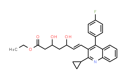 Ethyl (E)-3,5-dihydroxy-7-[2-cyclopropyl-4-(4-fluorophenyl)-3-quinolinyl]-hept-6-enoate