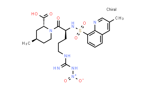 (2R,4R)-1-[(2S)-5-[[Imino(nitroamino)methyl]amino]-2-[[(3-methyl-8-quinolinyl)sulfonyl]amino]-1-oxopentyl]-4-methyl-2-piperidinecarboxylic acid