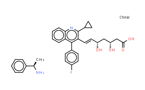 (3R,5S,6E)-7-[2-Cyclopropyl-4-(4-fluorophenyl)-3-quinolinyl]-3,5-dihydroxy-6-heptenoic acid (+)-phenylethylamine salt
