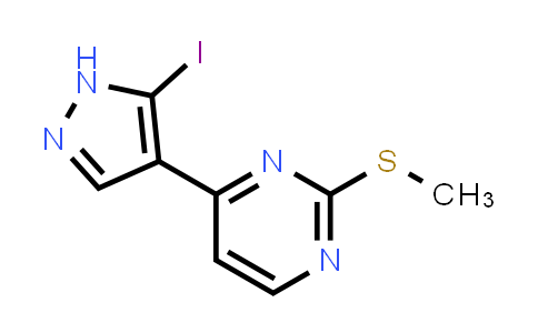 4-(5-iodo-1H-pyrazol-4-yl)-2-(methylthio)pyrimidine