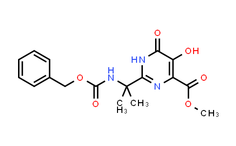 4-Pyrimidinecarboxylic acid, 1,6-dihydro-5-hydroxy-2-[1-methyl-1-[[(phenylmethoxy)carbonyl]amino]ethyl]-6-oxo-, methyl ester