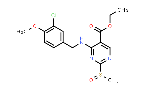 Ethyl 4-[(3-chloro-4-methoxyphenyl)methylamino]-2-methylsulfinylpyrimidine-5-carboxylate