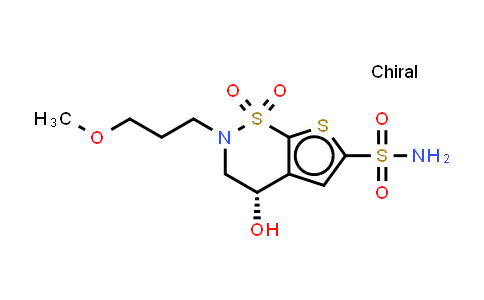 (S)-3,4-二氢-4-羟基-2-(3-甲氧丙基)-2H-噻吩并[3,2-e]-1,2-噻嗪-6-磺酰胺 1,1-二氧化物