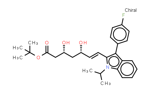 Tert-Butyl (E)-3,5-Dihydroxy-7-[3'-(4''-fluorophenyl)-1'-methylethylindol-2'-yl)hept-6-enoate