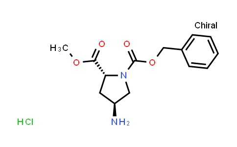 (2r,4s)-4-amino-1-cbz-pyrrolidine-2-carboxylic acid methyl ester-hcL