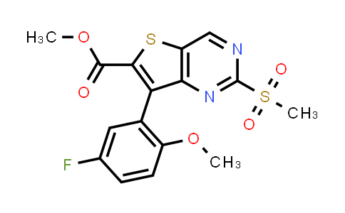 methyl 7-(5-fluoro-2-methoxyphenyl)-2-(methylsulfonyl)thieno[3,2-d]pyrimidine-6-carboxylate