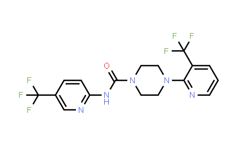 4-[3-(trifluoromethyl)pyridin-2-yl]-N-[5-(trifluoromethyl)pyridin-2-yl]piperazine-1-carboxamide