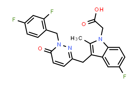 1H-Indole-1-acetic acid, 3-[[1-[(2,4-difluorophenyl)Methyl]-1,6-dihydro-6-oxo-3-pyridazinyl]Methyl]-5-fluoro-2-Methyl-