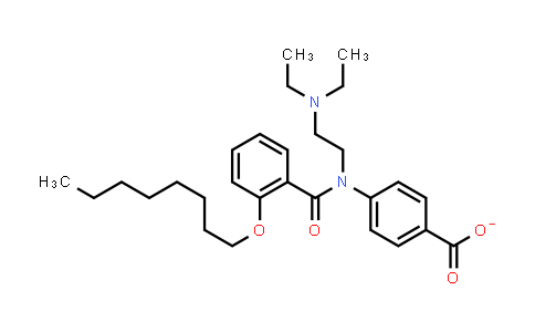 N-diethylaminoethyl-p-[2-(-n-octyloxy)-benzoyl]aminobenzoate