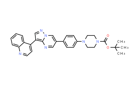 Tert-butyl 4-(4-(3-(quinolin-4-yl)pyrazolo[1,5-a]pyrimidin-6-yl)phenyl)piperazine-1-carboxylate