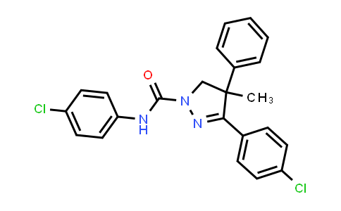 N,3-bis-(4-chlorophenyl)-4-phenyl-4-methyl-4,5-dihydro-1H-pyrazole-1-carboxamide