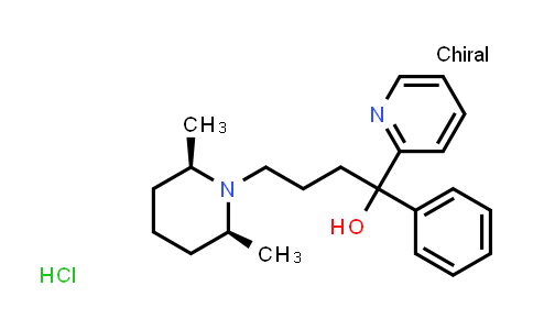 4-[(2R,6S)-2,6-dimethyl-1-piperidyl]-1-phenyl-1-pyridin-2-yl-butan-1-o l hydrochloride