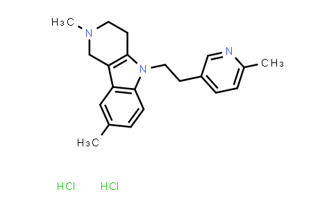 2,3,4,5-Tetrahydro-2,8-dimethyl-5-[2-(6-methyl-3-pyridyl)ethyl]-1H-pyrido[4,3-b]indole dihydrochloride