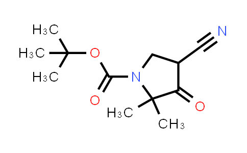 1-Pyrrolidinecarboxylic acid, 4-cyano-2,2-dimethyl-3-oxo-, 1,1-dimethylethyl ester