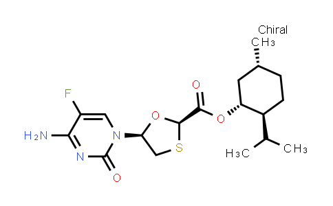 (2R,5S)-5-(4-amino-5-fluoro-2-oxo-1(2H)-pyrimidinyl)-1,3-Oxathiolane-2-carboxylic acid, (1R,2S,5R)-5-methyl-2-(1-methylethyl)cyclohexyl ester