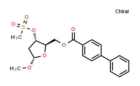 Methyl 2-Deoxy-3-O-(methylsulfonyl)-5-O-(4-phenylbenzoyl)-α-D-erythro-pentofuranoside