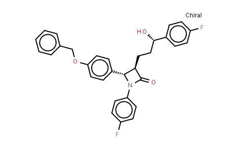 1-(4-fluorophenyl)-3-[(3S)-3-(4-fluorophenyl)-3-hydroxypropyl]-4-[4-phenylmethoxy]phenyl]-(3R,4S)-2-azetidinone (intermediate of ezetimibe)
