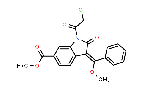 (3E)-1-(2-Chloroacetyl)-2,3-dihydro-3-(methoxyphenylmethylene)-2-oxo-1H-indole-6-carboxylic acid methyl ester