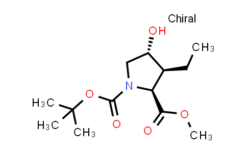 1,2-Pyrrolidinedicarboxylic acid, 3-ethyl-4-hydroxy-, 1-(1,1-dimethylethyl) 2-methyl ester, (2S,3S,4R)-