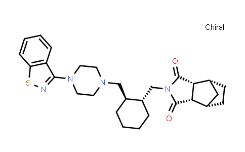 (3aR,4R,7S,7aS)-rel-2-[[(1R,2R)-2-[[4-(1,2-Benzisothiazol-3-yl)-1-piperazinyl]methyl]cyclohexyl]methyl]hexahydro-4,7-methano-1H-isoindole-1,3(2H)-dion