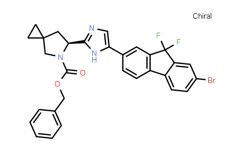 (6S)-6-[5-(7-Bromo-9,9-difluoro-9H-fluoren-2-yl)-1H-imidazol-2-yl]-5-azaspiro[2.4]heptane-5-carboxylic acid phenylmethyl ester